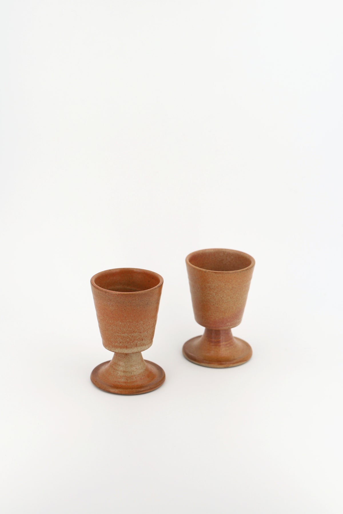 Fontgombault Ceramic Goblets - Orange