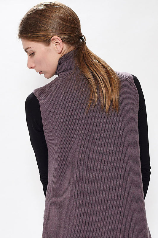 Roll Neck Cashmere Tabard - Roan