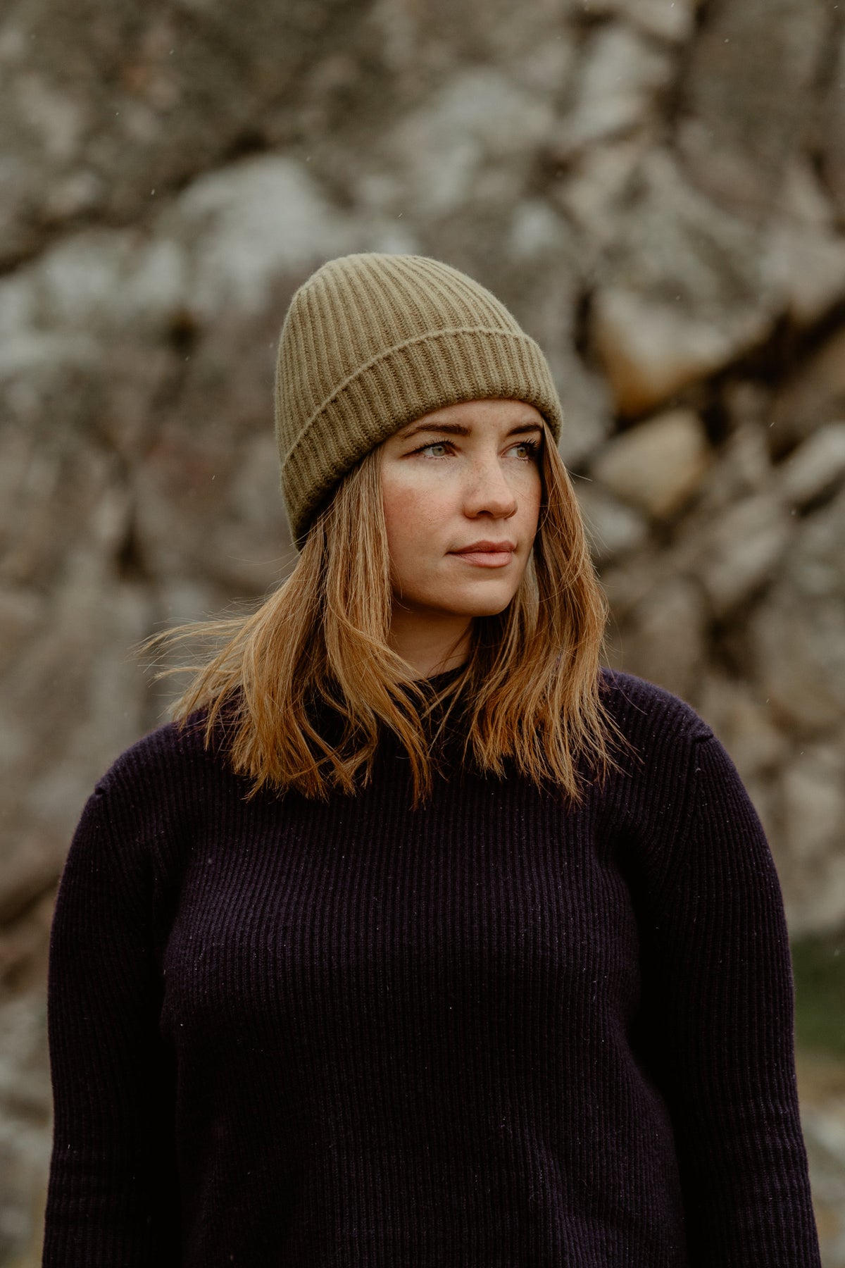Cashmere Beanie – Algae