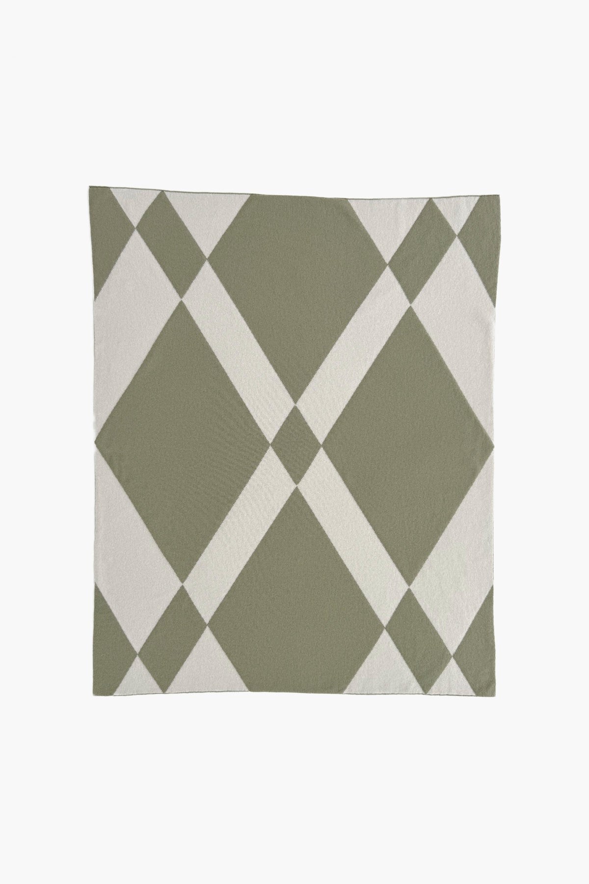 PRE-ORDER Cashmere Baby Blanket Argyle - Algae