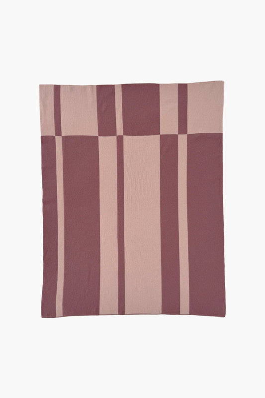 PRE-ORDER Cashmere Baby Blanket Ticking Stripe - Dusk