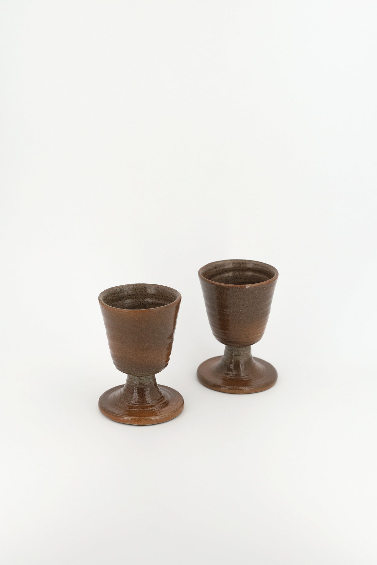 Fontgombault Ceramic Goblets - Brown