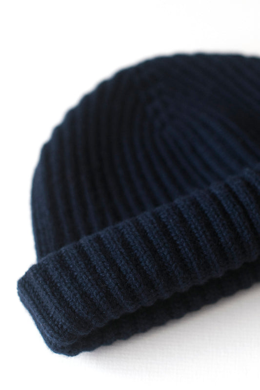 Cashmere Beanie – Navy