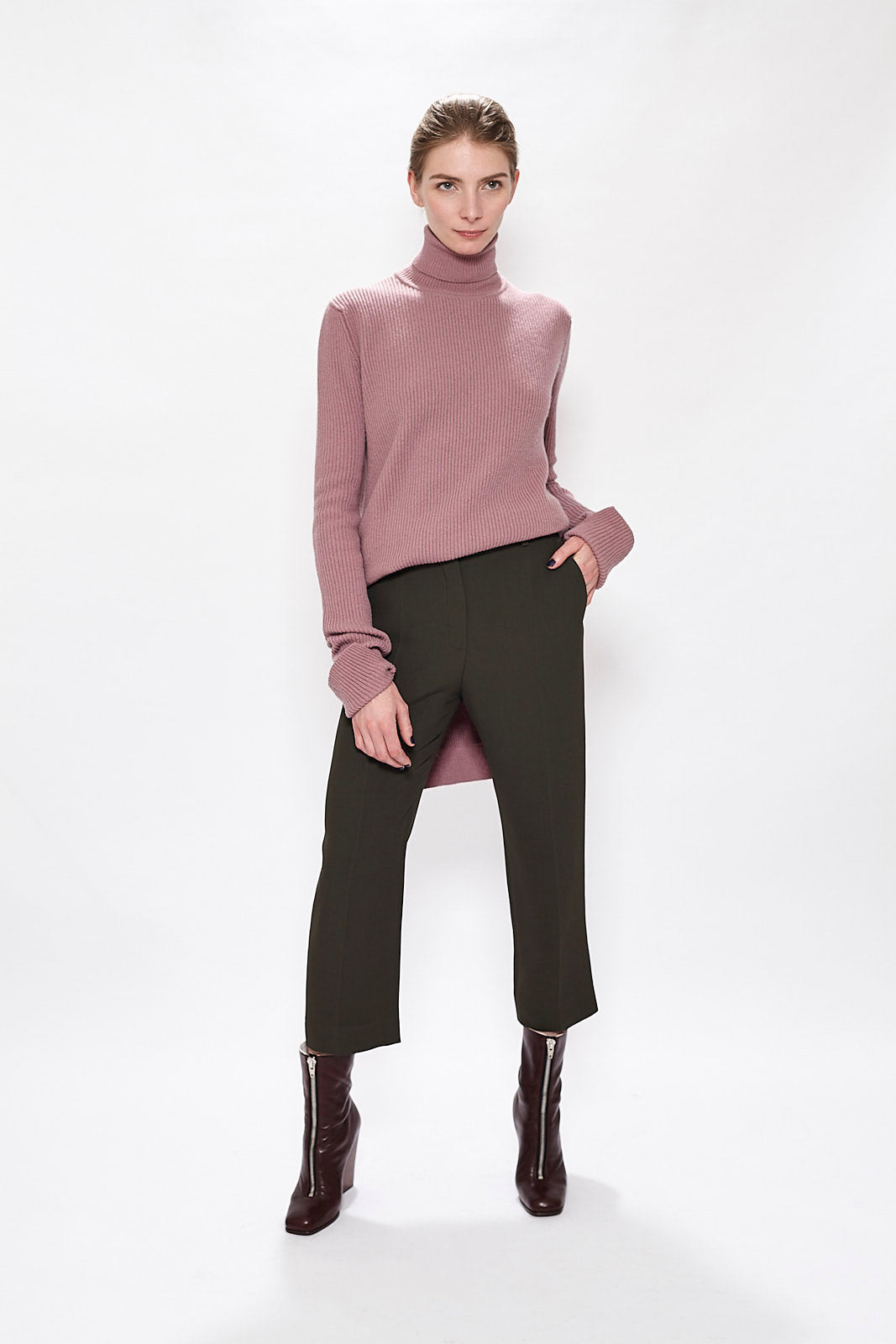 Roll Neck Cashmere Sweater - Dusk