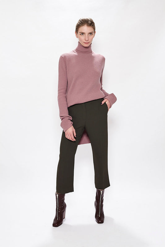 Roll Neck Cashmere Sweater - Dusk