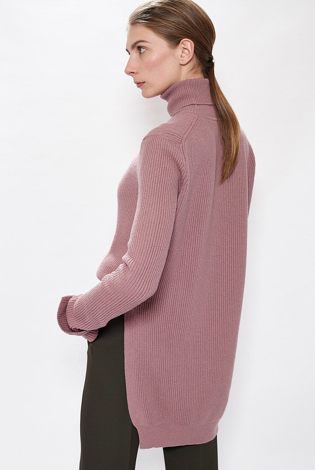 Roll Neck Cashmere Sweater - Dusk