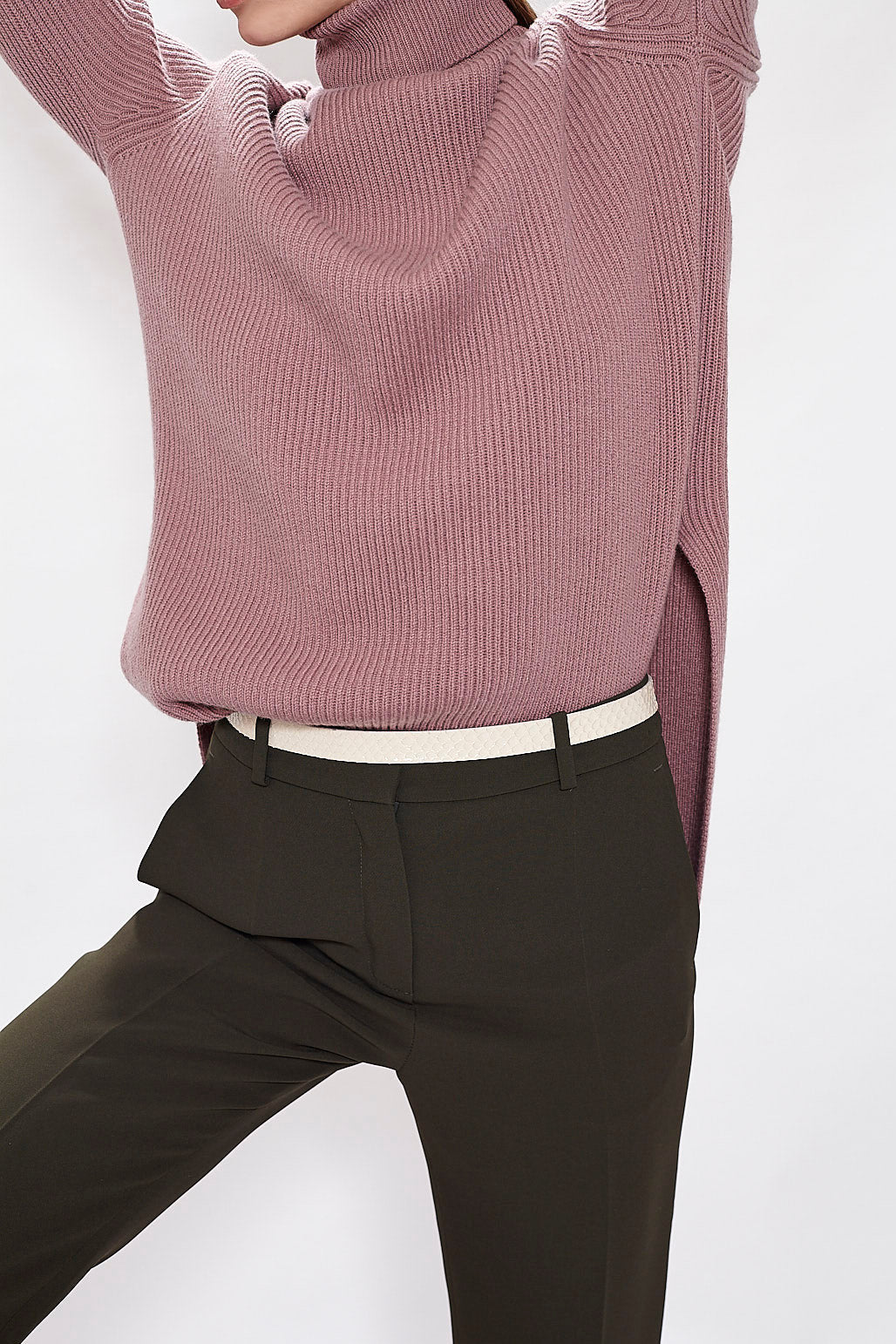 Roll Neck Cashmere Sweater - Dusk