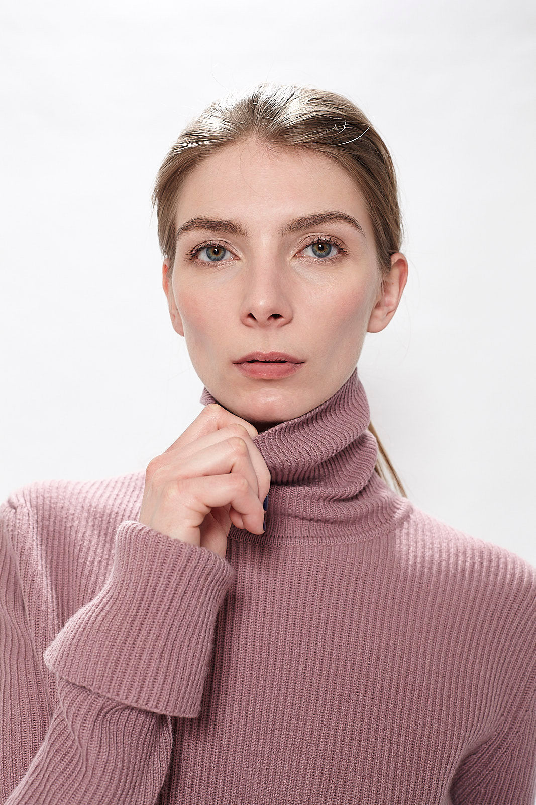 Roll Neck Cashmere Sweater - Dusk